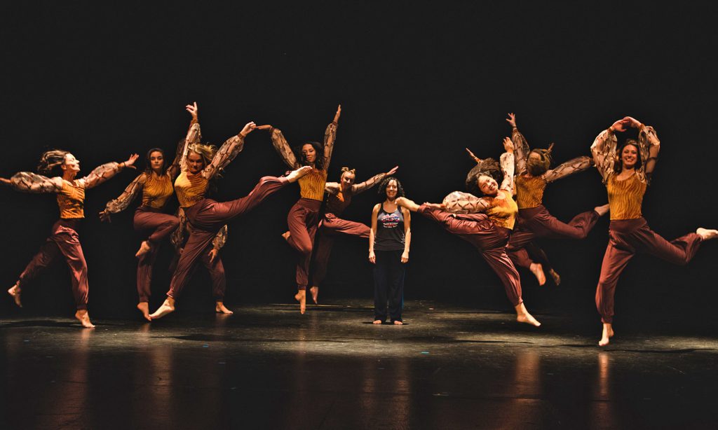 Artistic Director Angel Prince and her Contemporary 4 dance class